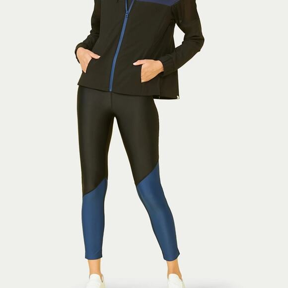 Summersalt Blue Black Sun Sheild Leggings S - Picture 1 of 9